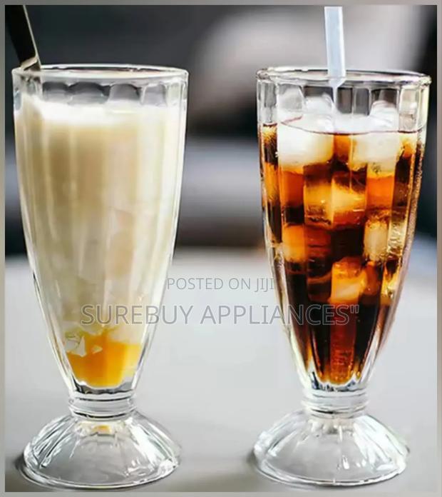 6pcs Glass Cup Set 386ml Milkshake Smoothie Glass - main view