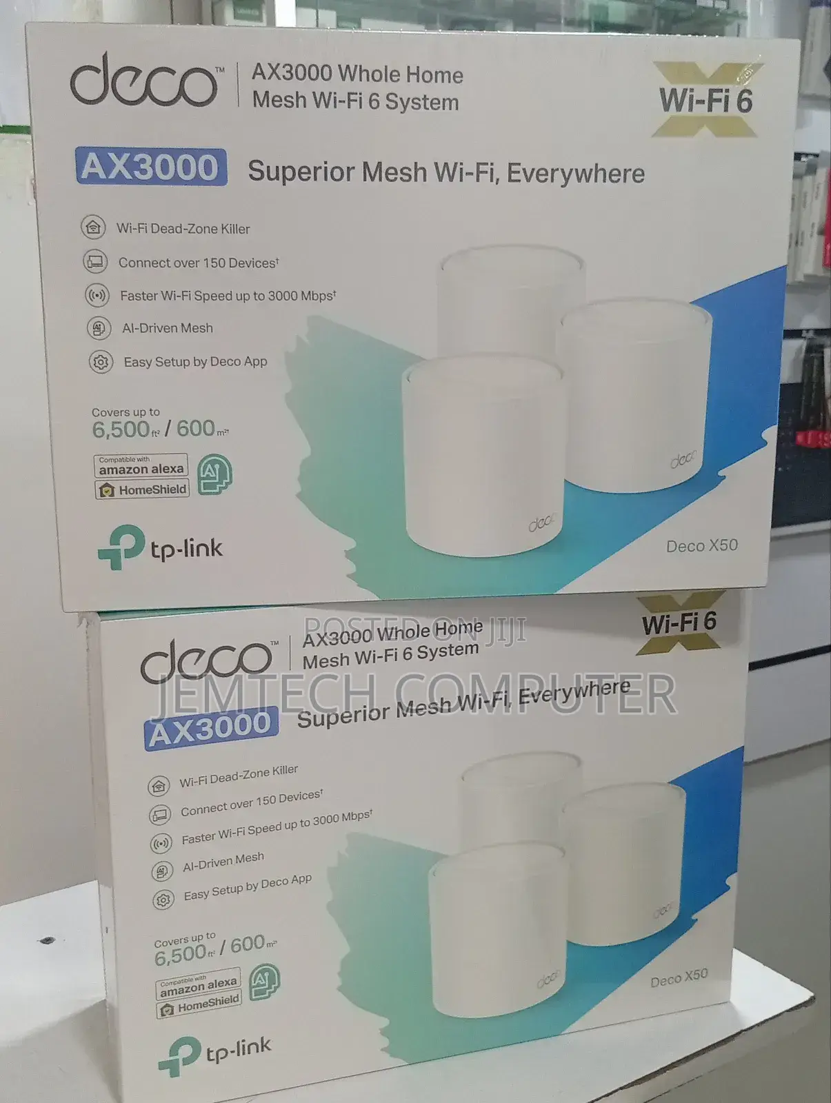 Tp-Link Ax3000 Deco X50 Whole Home Mesh 3 Pack Wifi 6 System