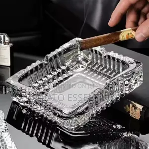 Crystal Glass Cigar Ashtray, Cigarette Ash Tray