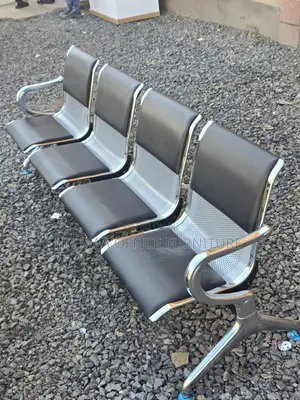 4-Seater Polyurethane Stainless Steel Waiting Bench