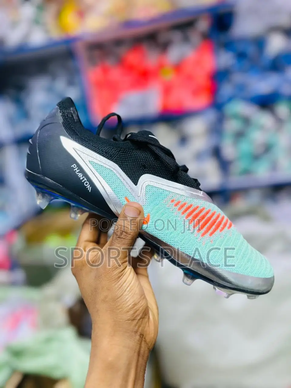 New Phantom 6 Low Elite Turquoise X Black Football Boots