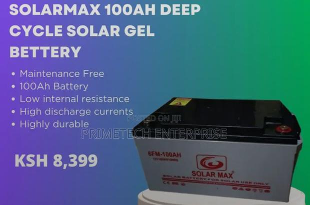 Solarmax Deep Cycle Solar Gel Battery 100ah - main view