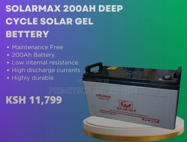 Solarmax Deep Cycle Solar Gel Battery 200ah - main view