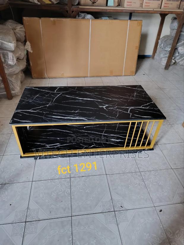 Marble Coffee Table Black - main view