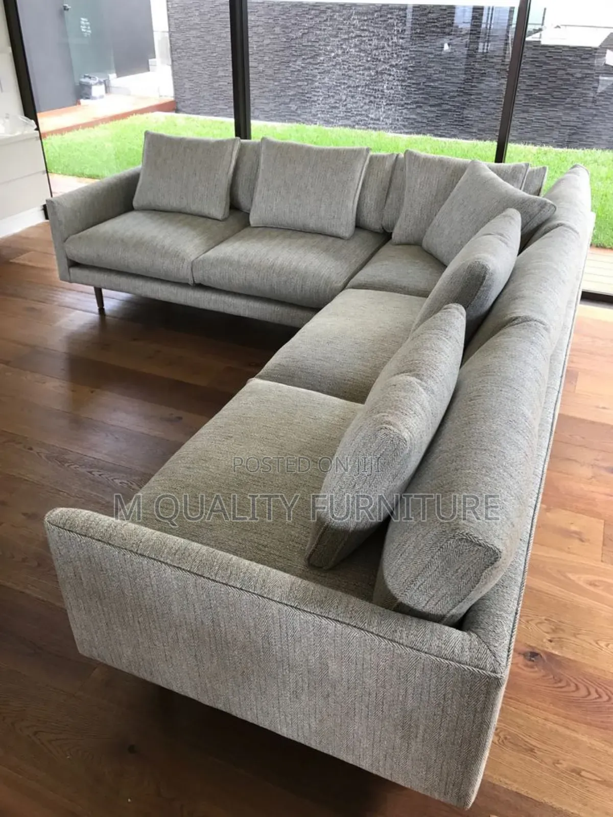 Gray Classy L Shaped Sofa