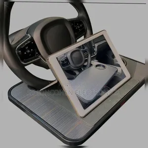 Wooden Slotted Steering Wheel Table Tray