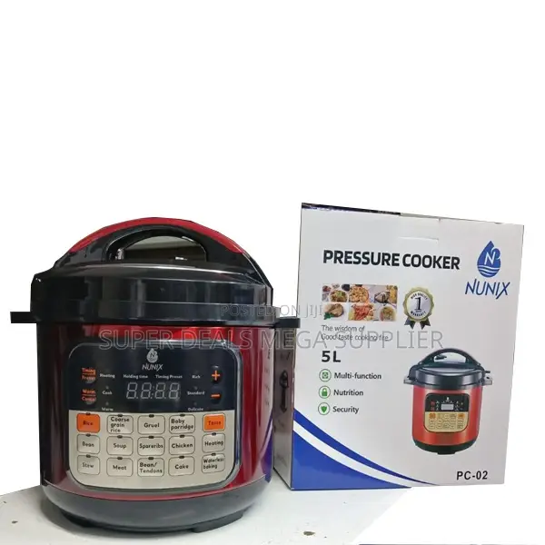 Nunix 5l Electric Pressure Rice Cooker- Led Display Explosion Proof