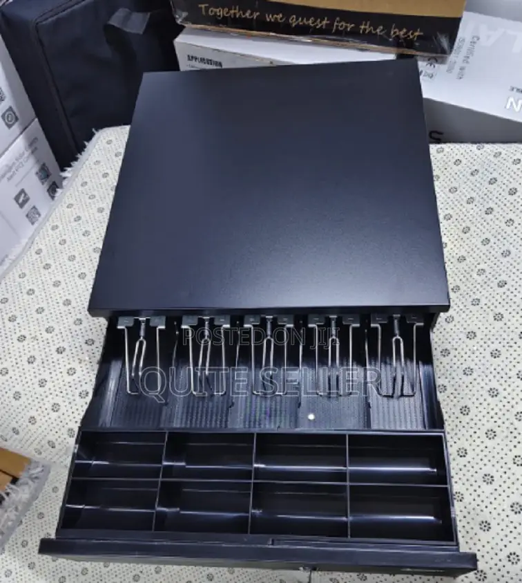 5 Adjustable Bill Trays Removable Trays Automatic Cash Drawer . . .