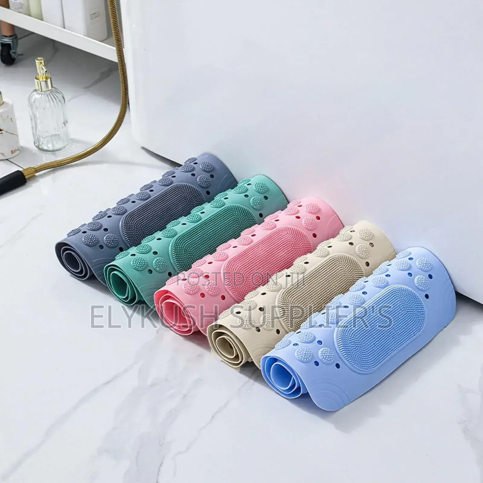 *45x60cm Antislip Bathroom Mat With Foot Scrub