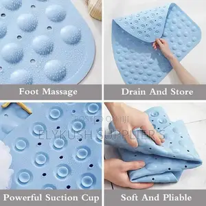 *45x60cm Antislip Bathroom Mat With Foot Scrub