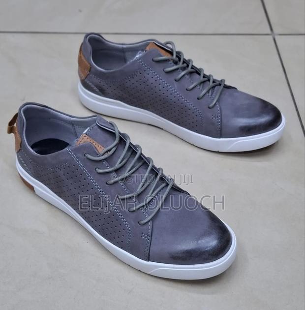 Gray Leather Timberland Casual Shoes - thumbnail 2