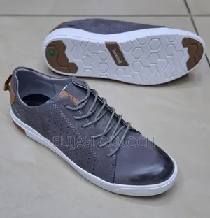 Gray Leather Timberland Casual Shoes