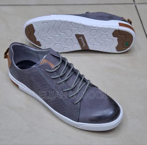 Gray Leather Timberland Casual Shoes - thumbnail 4