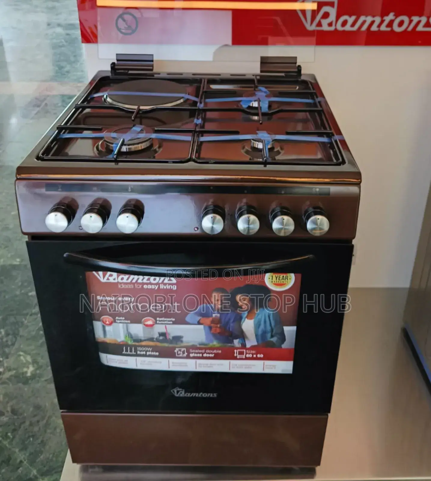 Ramtons 3+1 60*60 Standing Cooker
