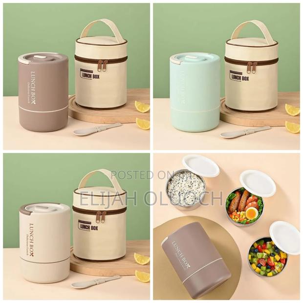 3 Layers Portable Stainless Steel Lunch Box With Insulated Lunch Bag