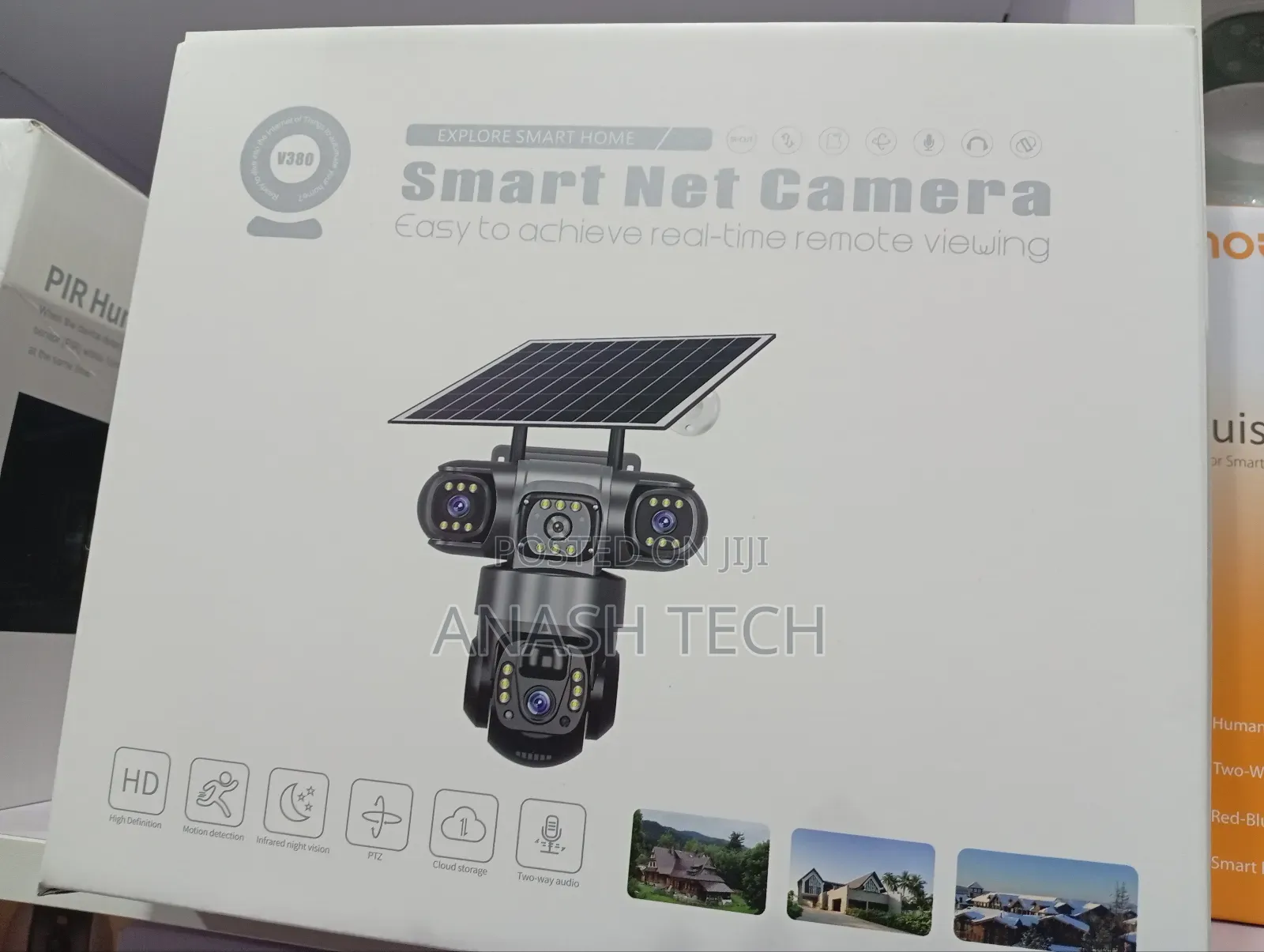 V380 4g Tripple Solar PTZ CCTV Ai Surveillance Cameras Solar Powered