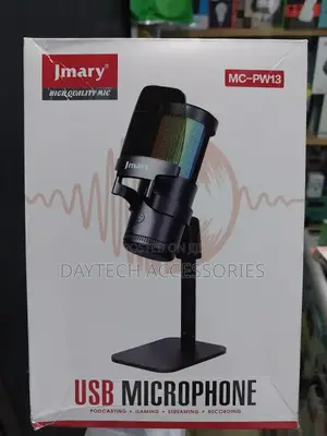 Jmary RGB Desktop Usb Microphone Black - Mc-Pw13