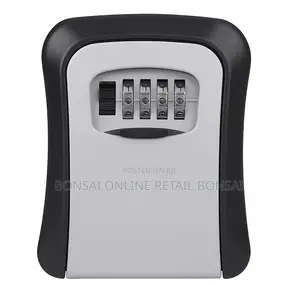 Metal Key Lock Box – 4-digit Password Combination Wall Safe For Keys