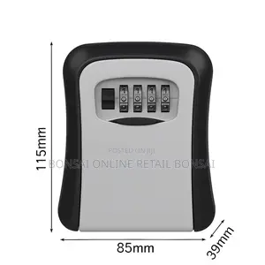 Metal Key Lock Box – 4-digit Password Combination Wall Safe For Keys