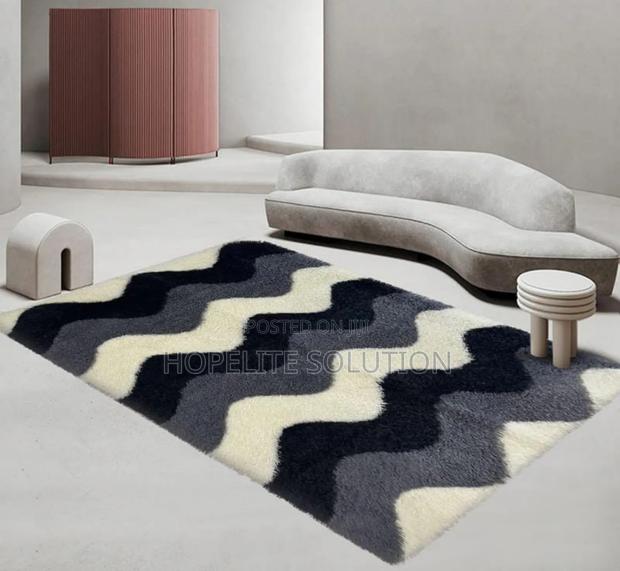 Fluffy Pattern Carpets,5x8 - thumbnail 3