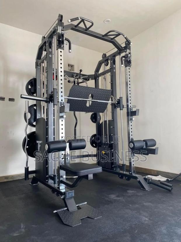 Commercial Smith Machine With Cable Cross Over - main view