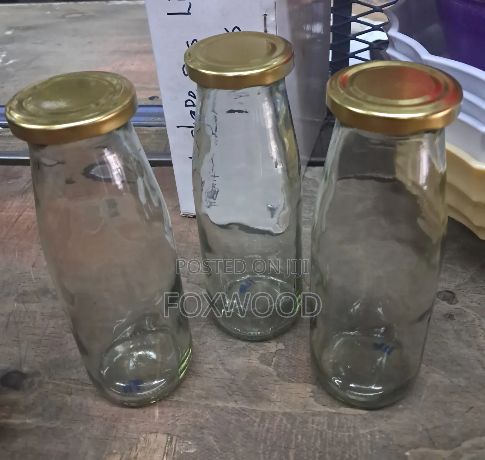 450 Ml Glass Bottles With Lids 6pcs Available