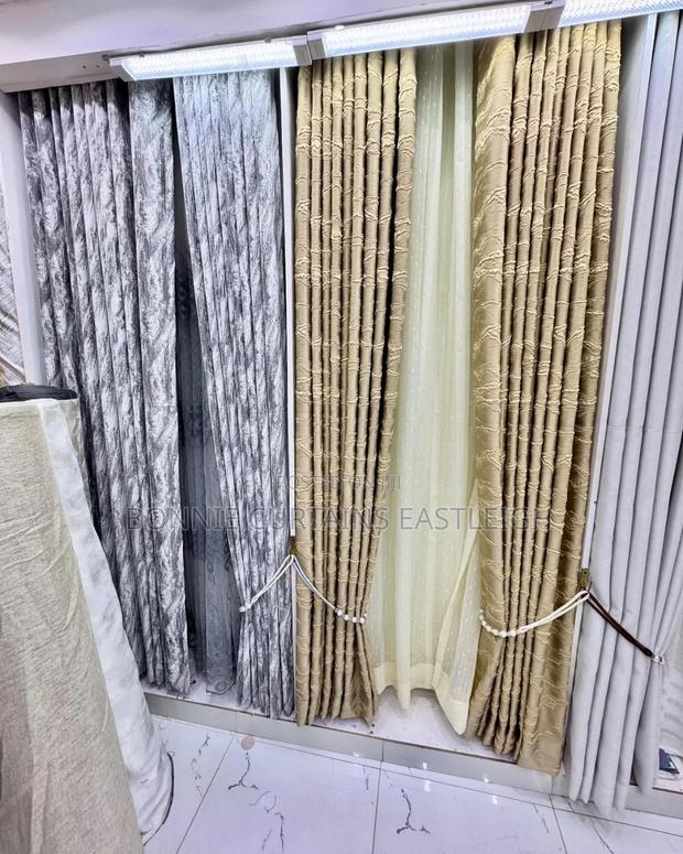 Grey Goid Living Room Curtains - thumbnail 2