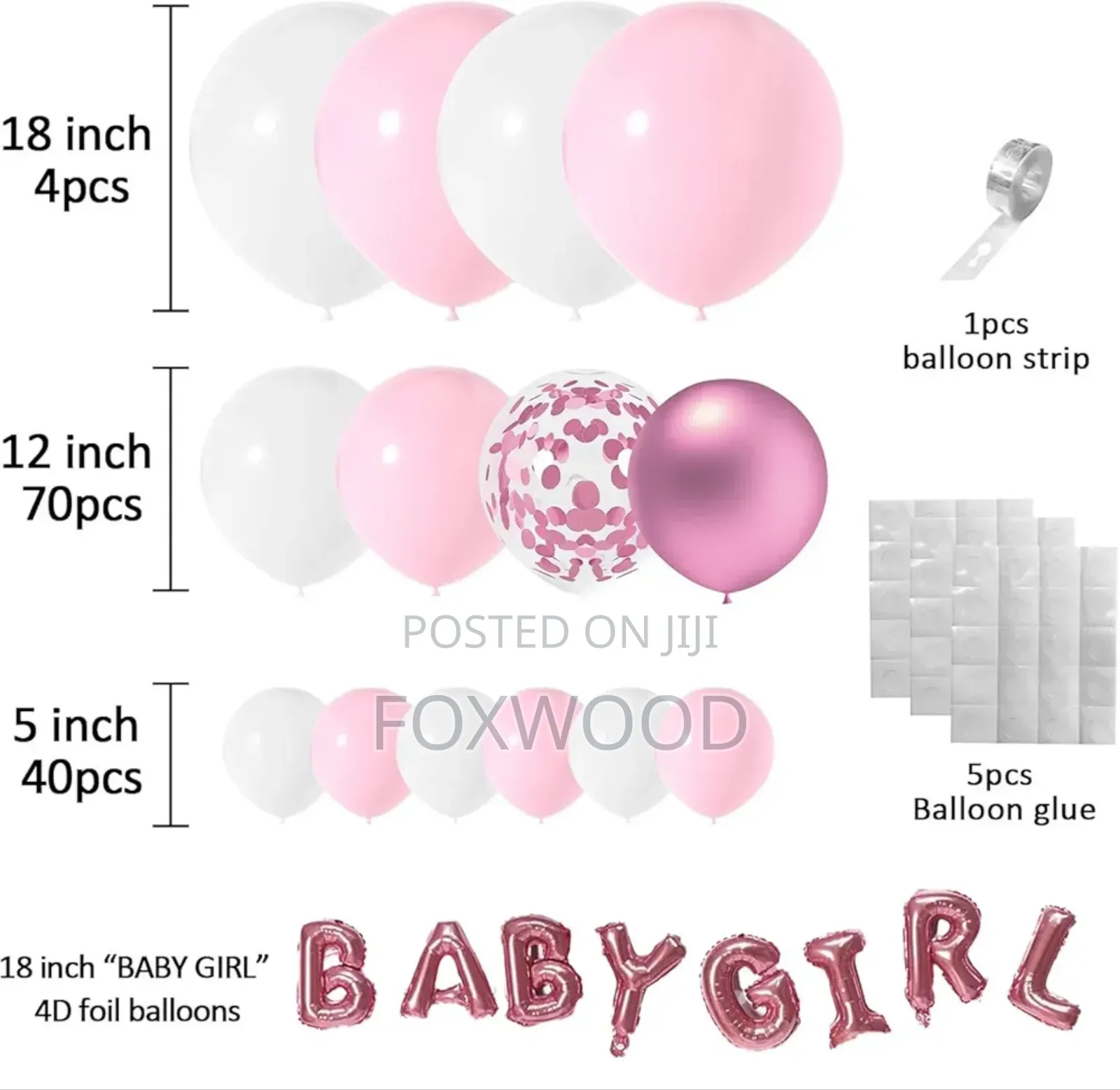 Gender Reveal Balloons Decoration Set 100pcs
