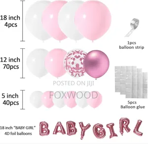 Gender Reveal Balloons Decoration Set 100pcs