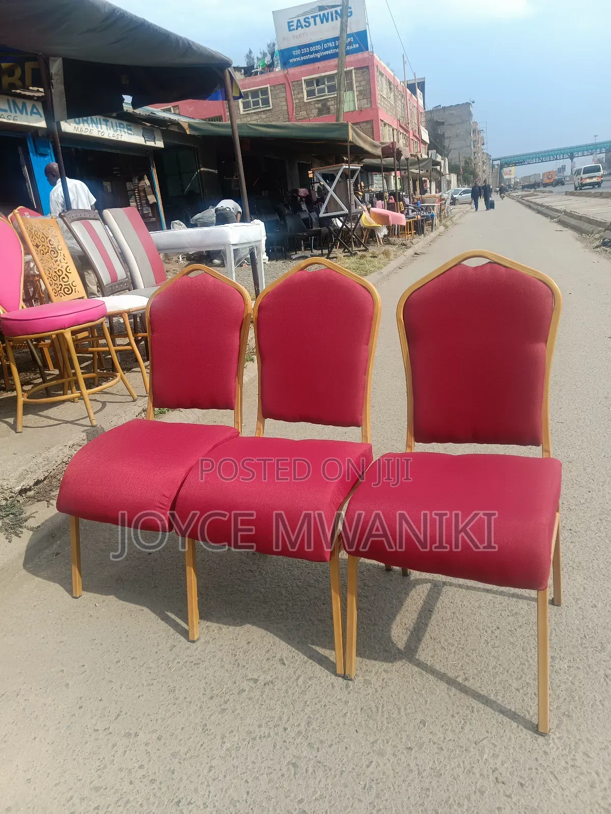 Conference or Church Seats, Red and Gold