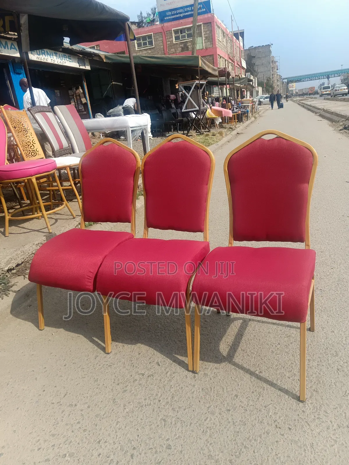 Conference or Church Seats, Red and Gold