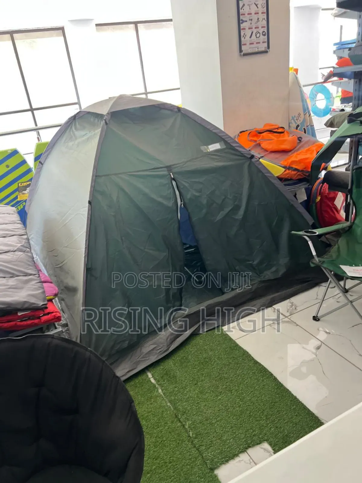 Jungle Green 6 Person Camping Tent – Spacious Durable