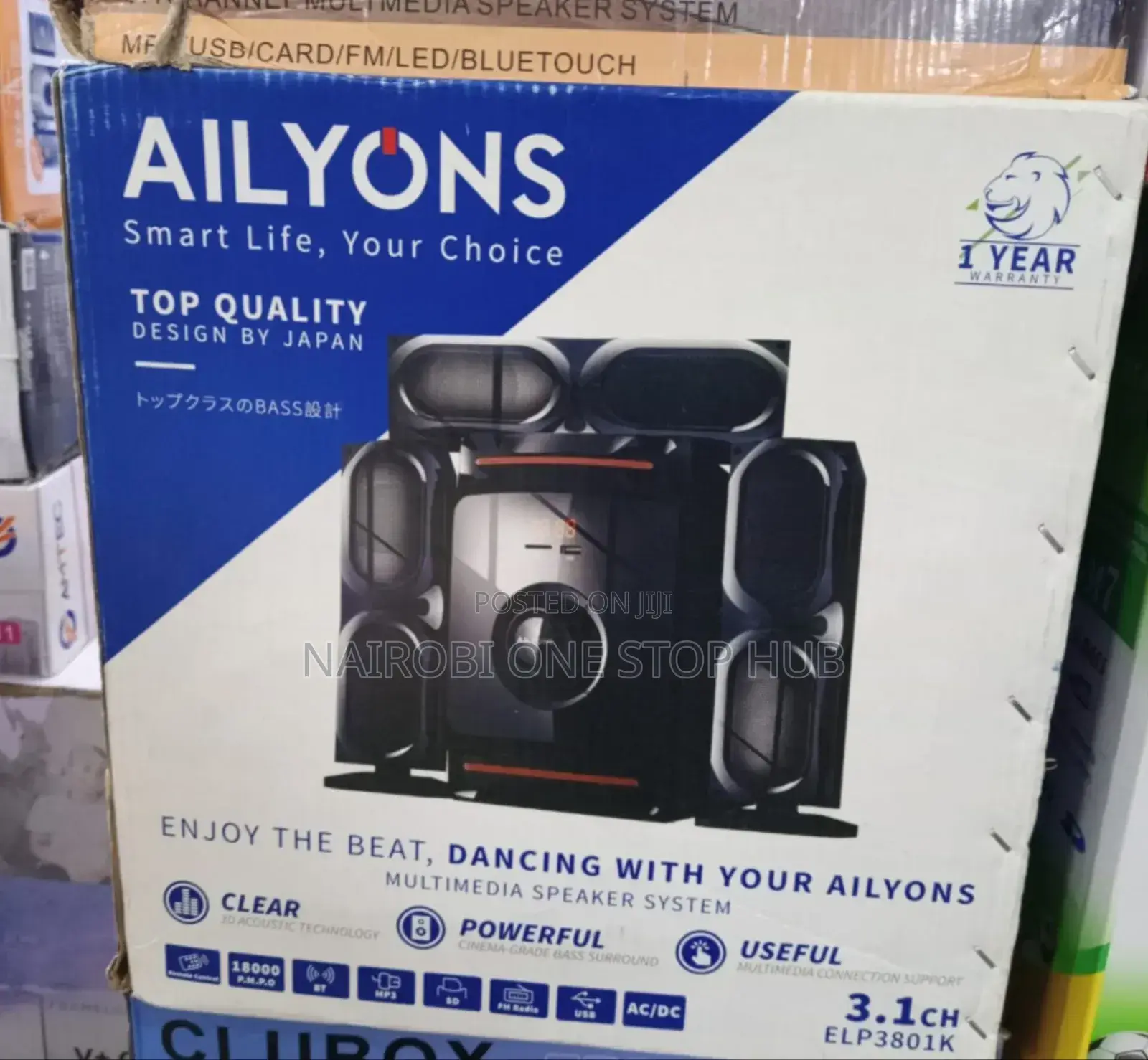3.1 Inch Ailyons Multimedia Speaker With Fm Radio and Remote Control