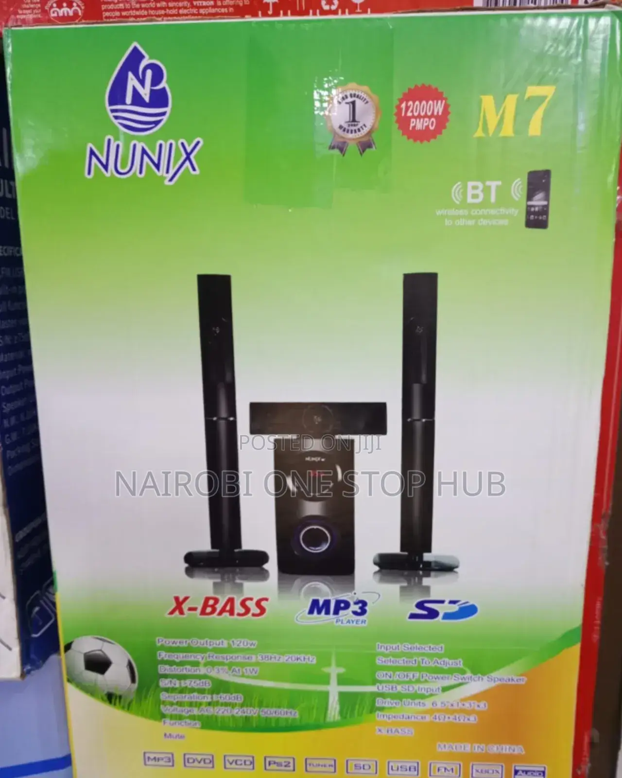 Unix M7 3.1 Inch Multimedia Speaker System 12000w Pmpo