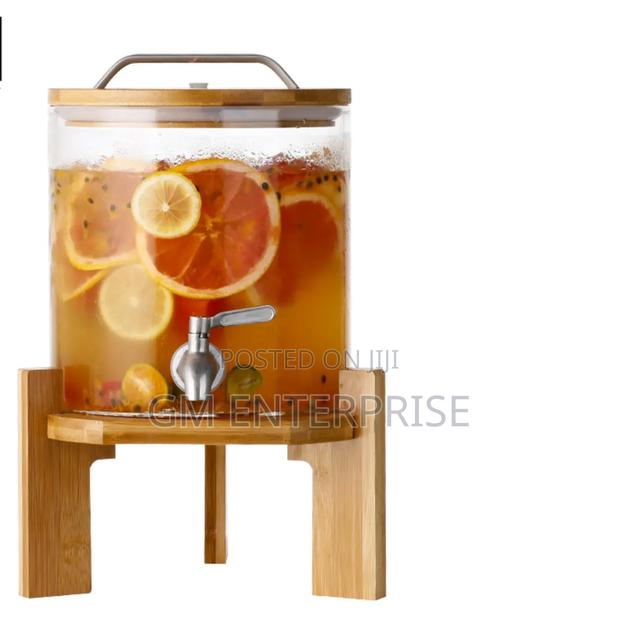 Glass Beverage Dispenser With Faucet