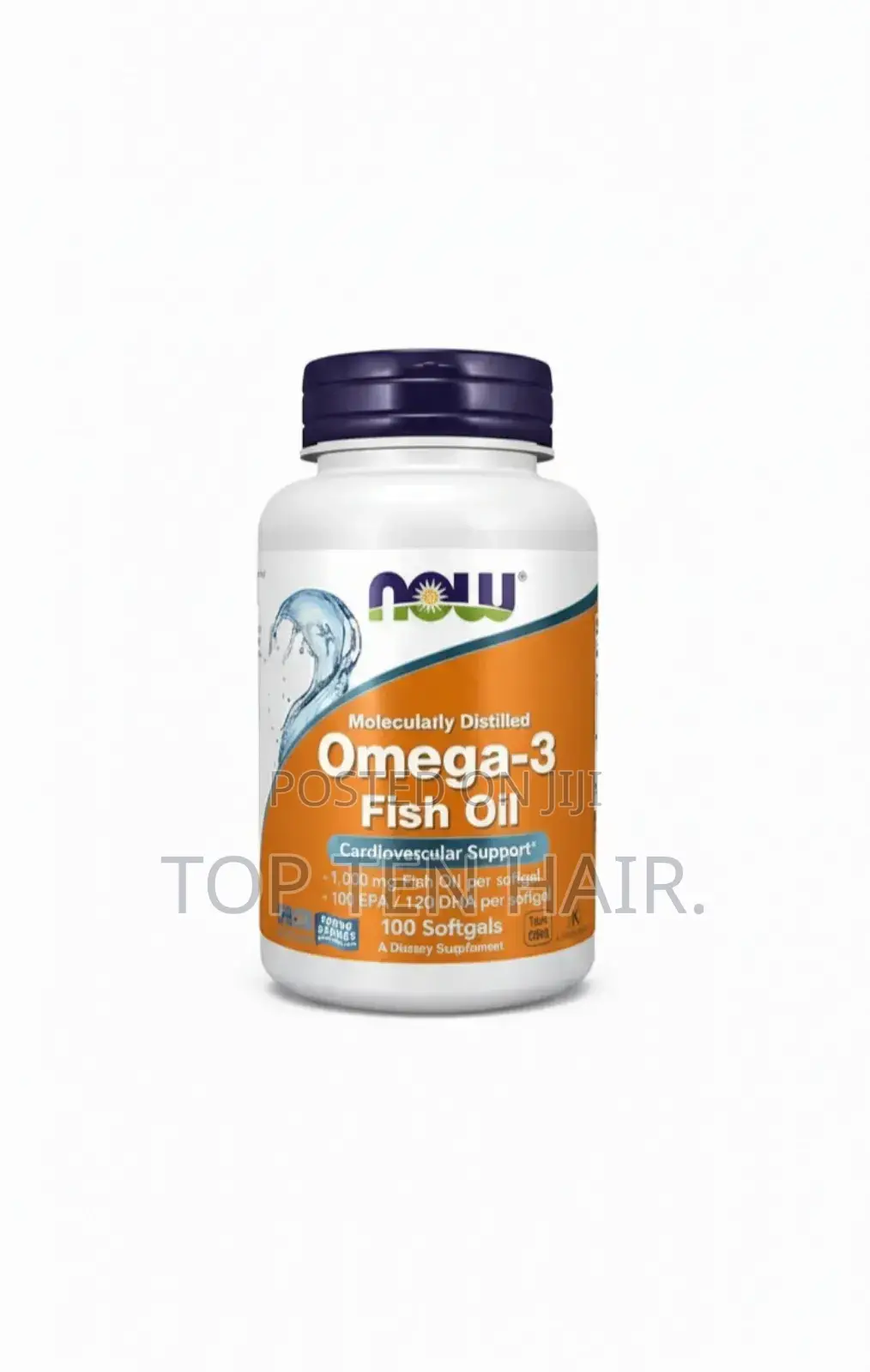 Fish Oil Omega-3 180 Epa / 120 Dha by Now Foods. 1000mg. 100 Softgels.