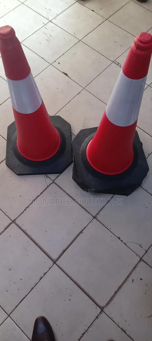 Road Cones With Red And White - main view