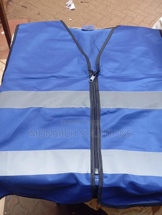 Blue Zipped Reflective Vests