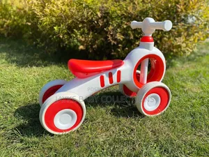 Baby Balance Bike 4 Wheels With Lights Soft Seat
