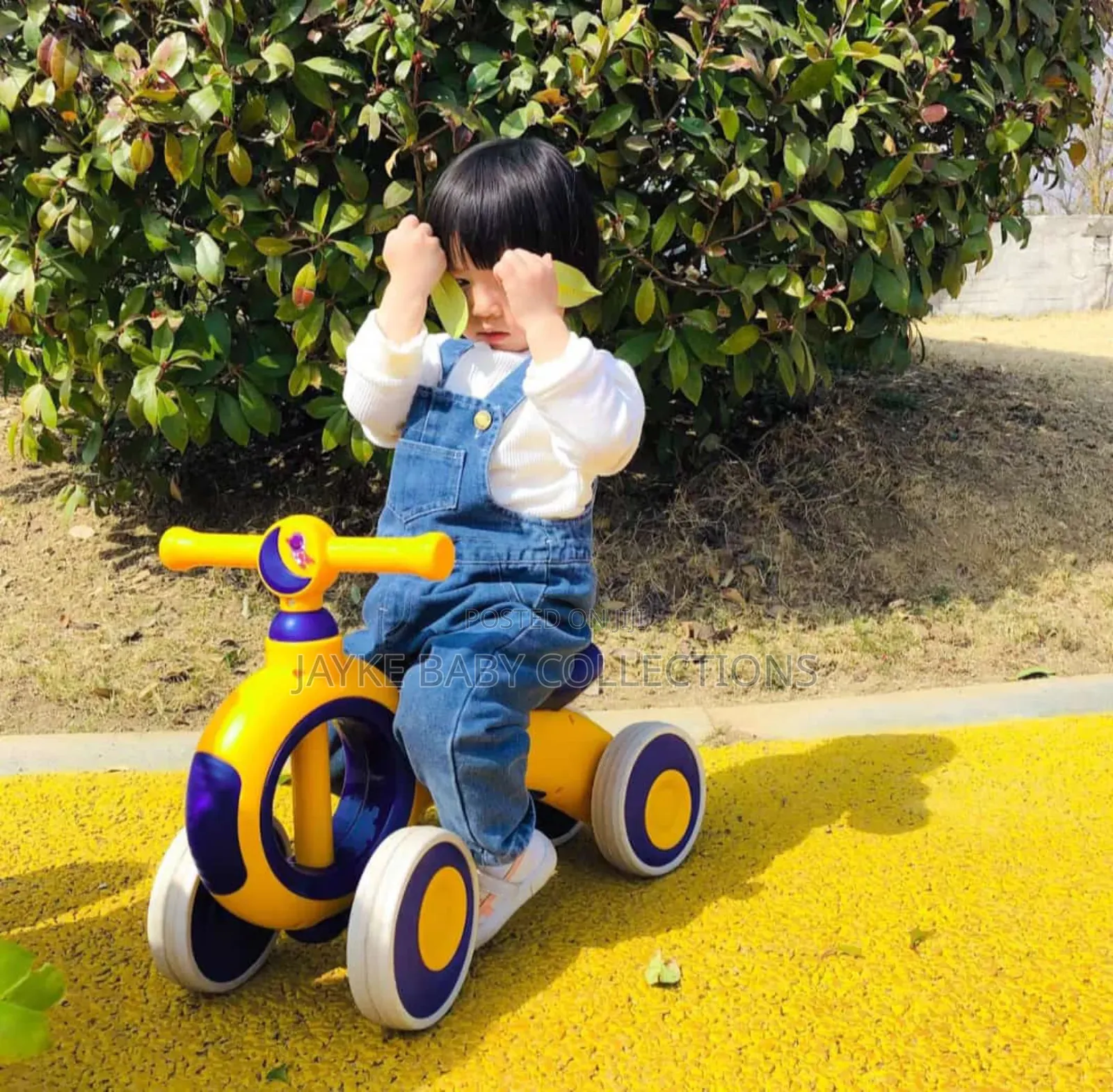 Baby Balance Bike 4 Wheels With Lights Soft Seat