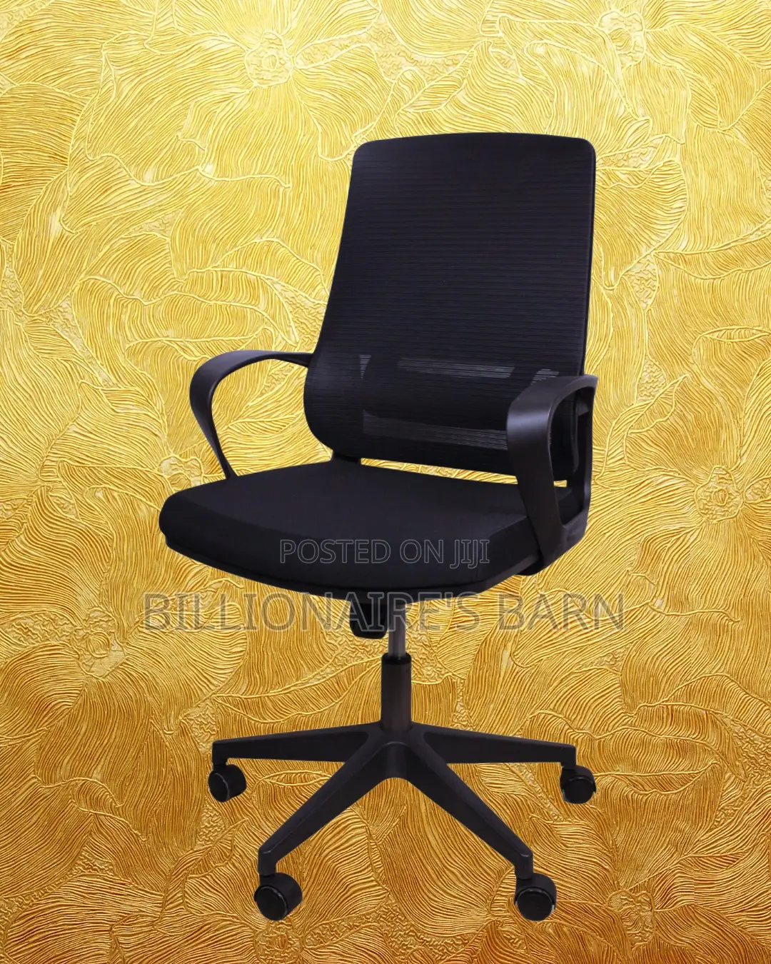 Black Ergonomic Mesh Office Chair | Modern Headrest Support