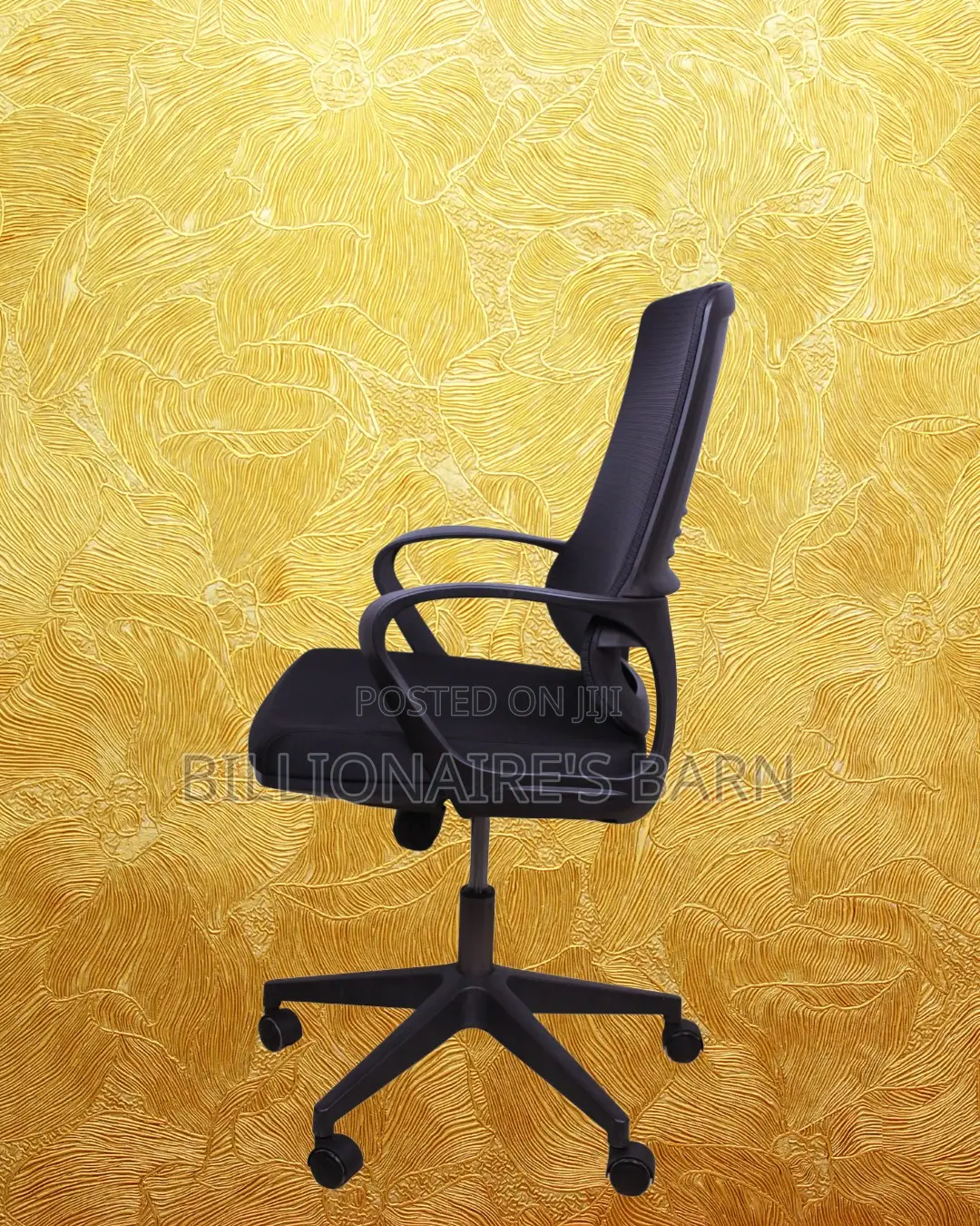 Black Ergonomic Mesh Office Chair | Modern Headrest Support