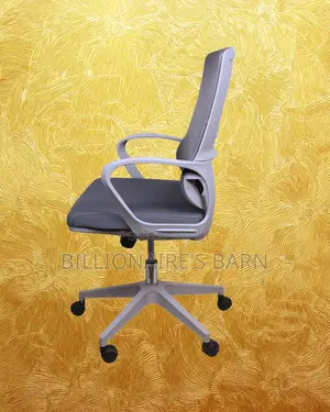Grey Ergonomic Mesh Office Chair | Comfy Nylon Castors