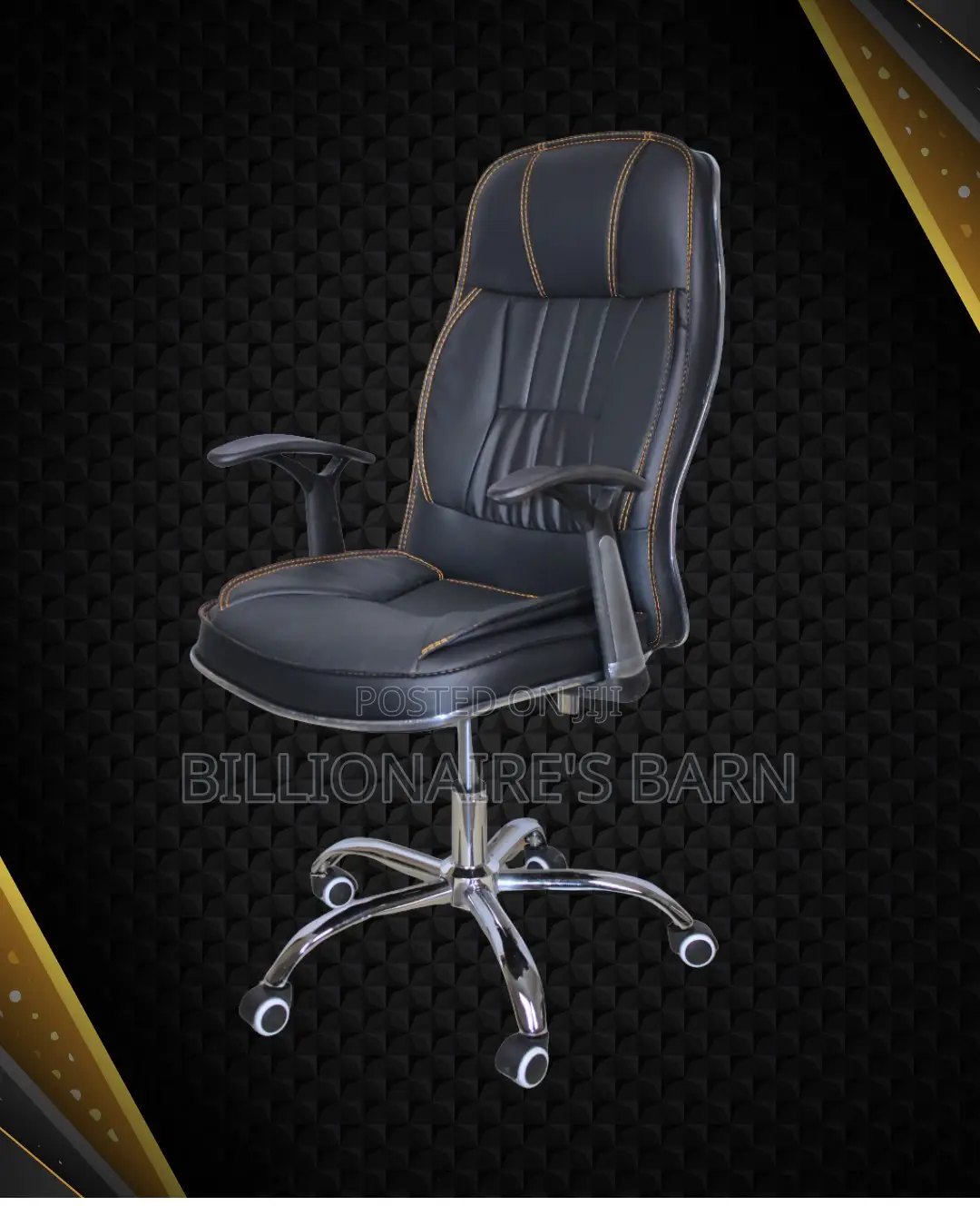 Durable Executive Leather Office Chair — Fits Compact Office Spaces