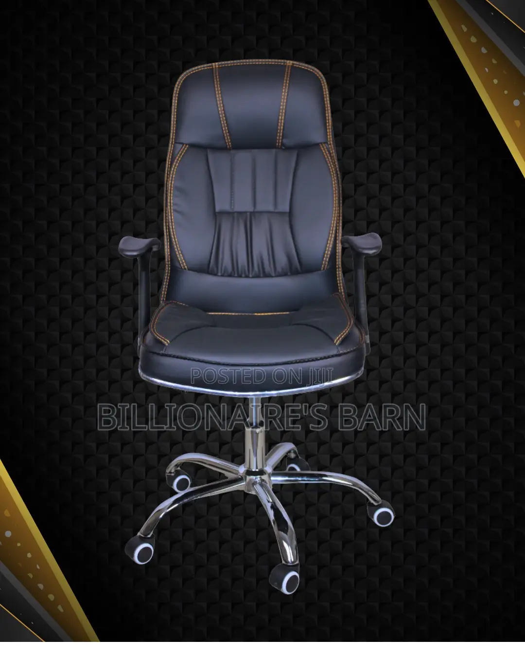 Durable Executive Leather Office Chair — Fits Compact Office Spaces