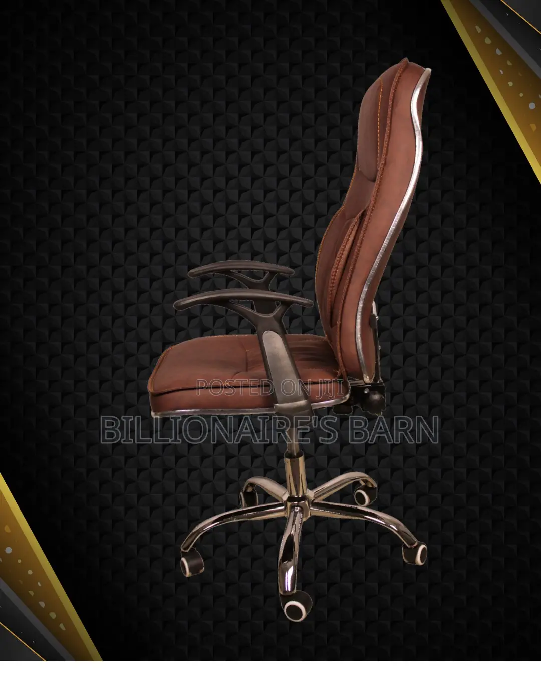 Ergonomic Executive Leather Chair | High-Back Nylon Castors