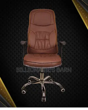 Ergonomic Executive Leather Chair | High-Back Nylon Castors