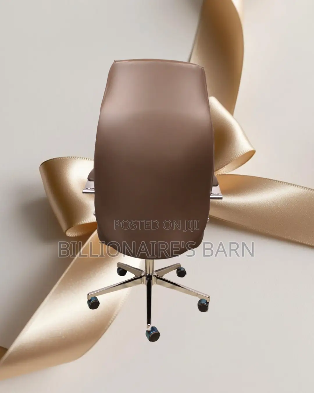 Brown Executive Leather Office Chair | Orthopedic Lumbar Support