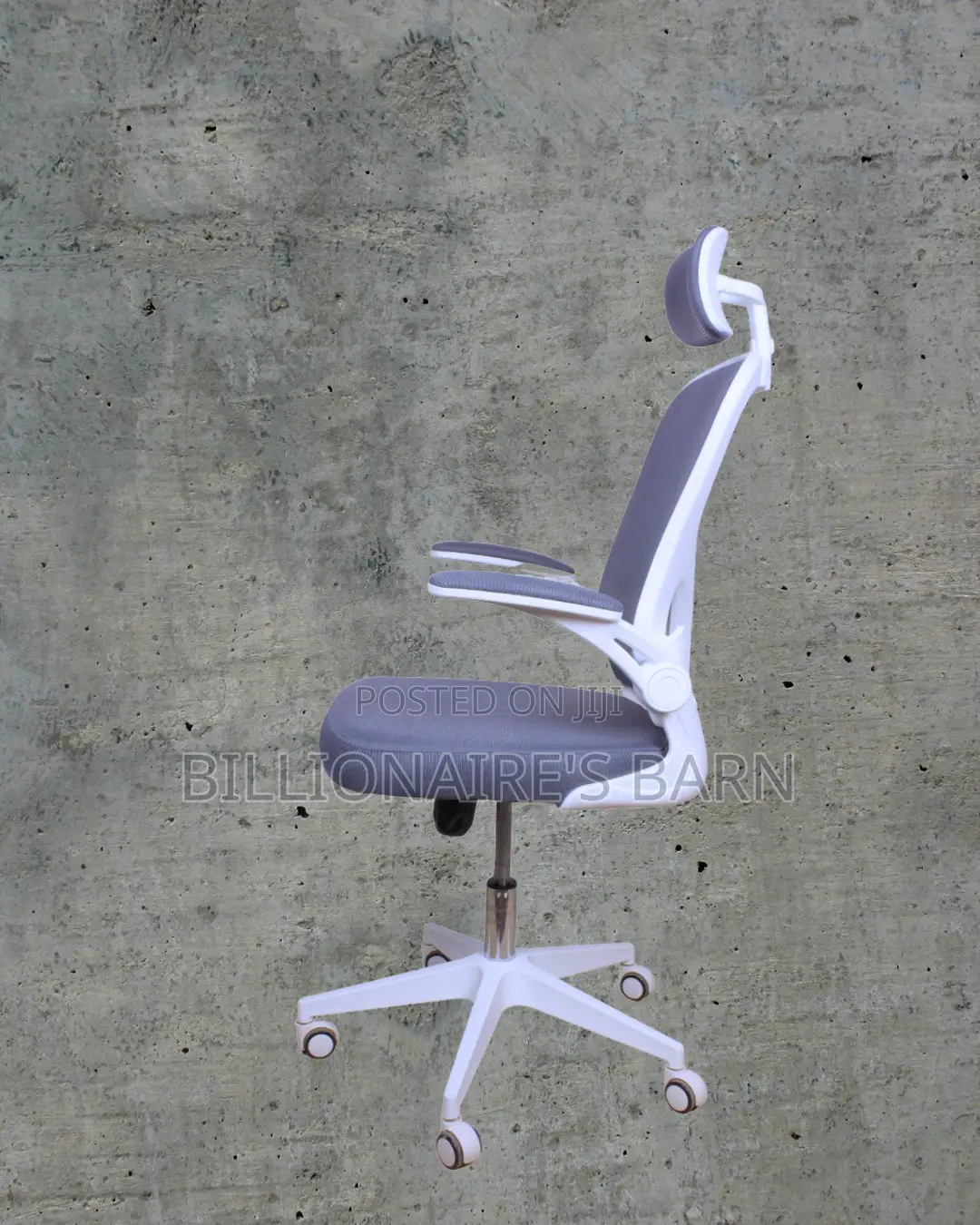 High-Back White Ergonomic Office Chair — Fits Compact Office Spaces