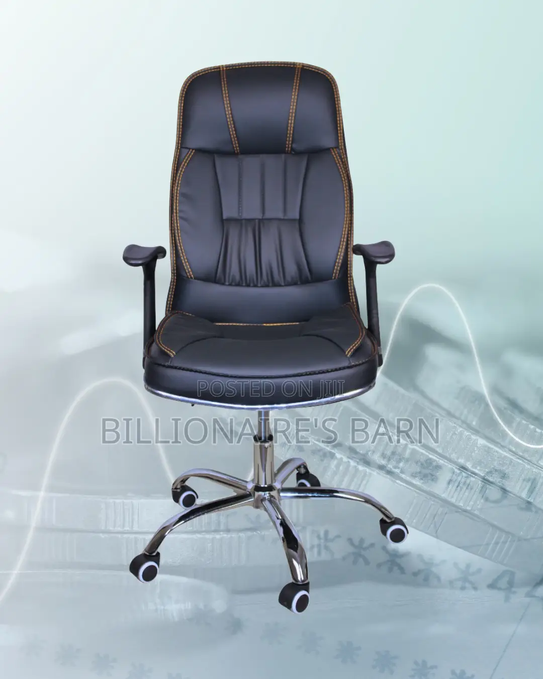 Executive Leather Office Chair | Ergonomic Steel Frame